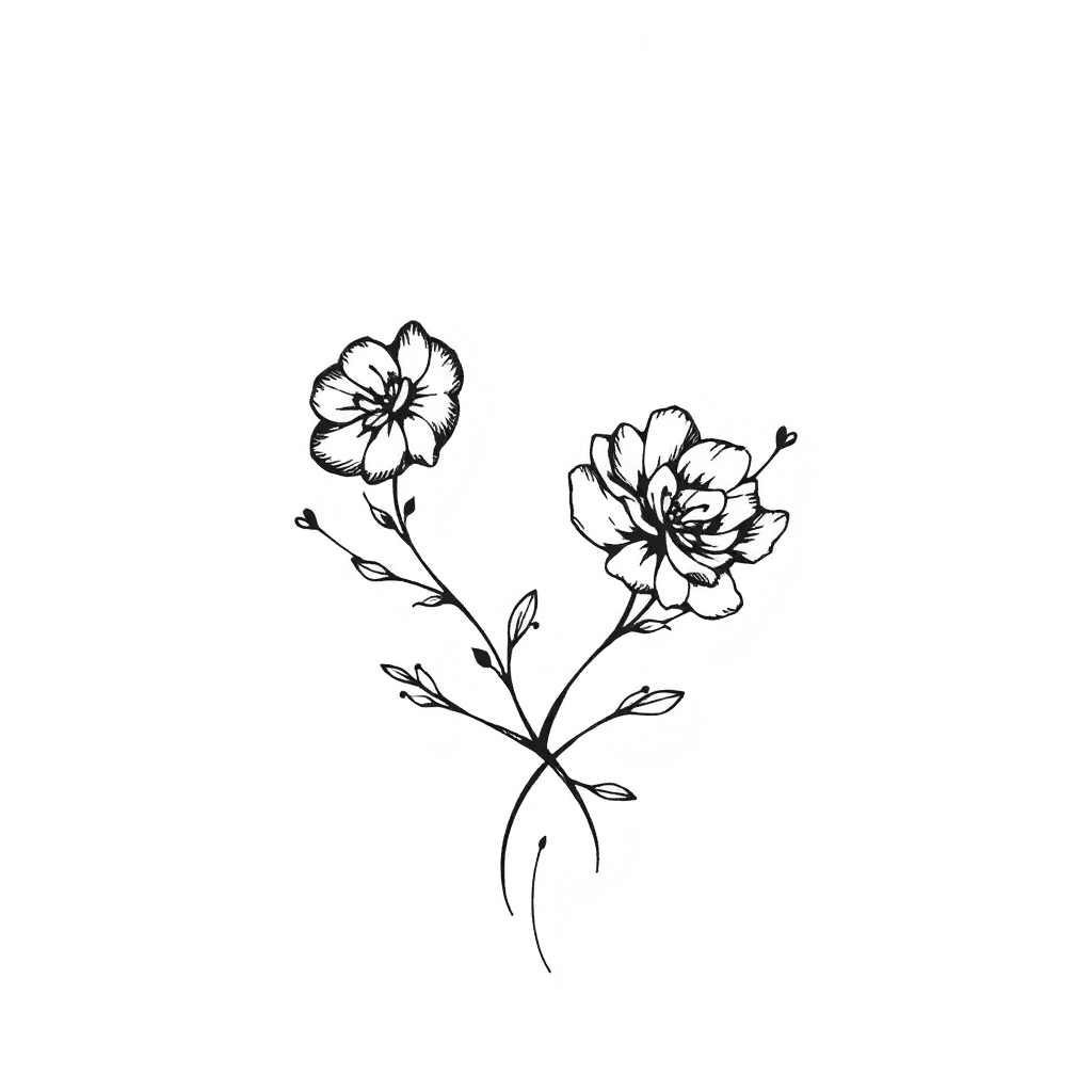Minimalist Tattoo For Wife Tribute.