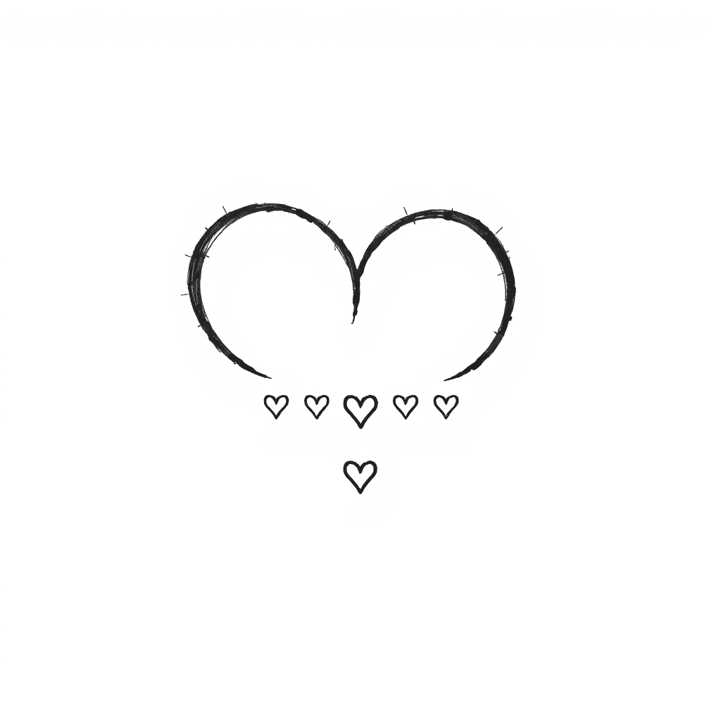 The Infinity Ring With 6 Small Hearts Within The Bottom Line.