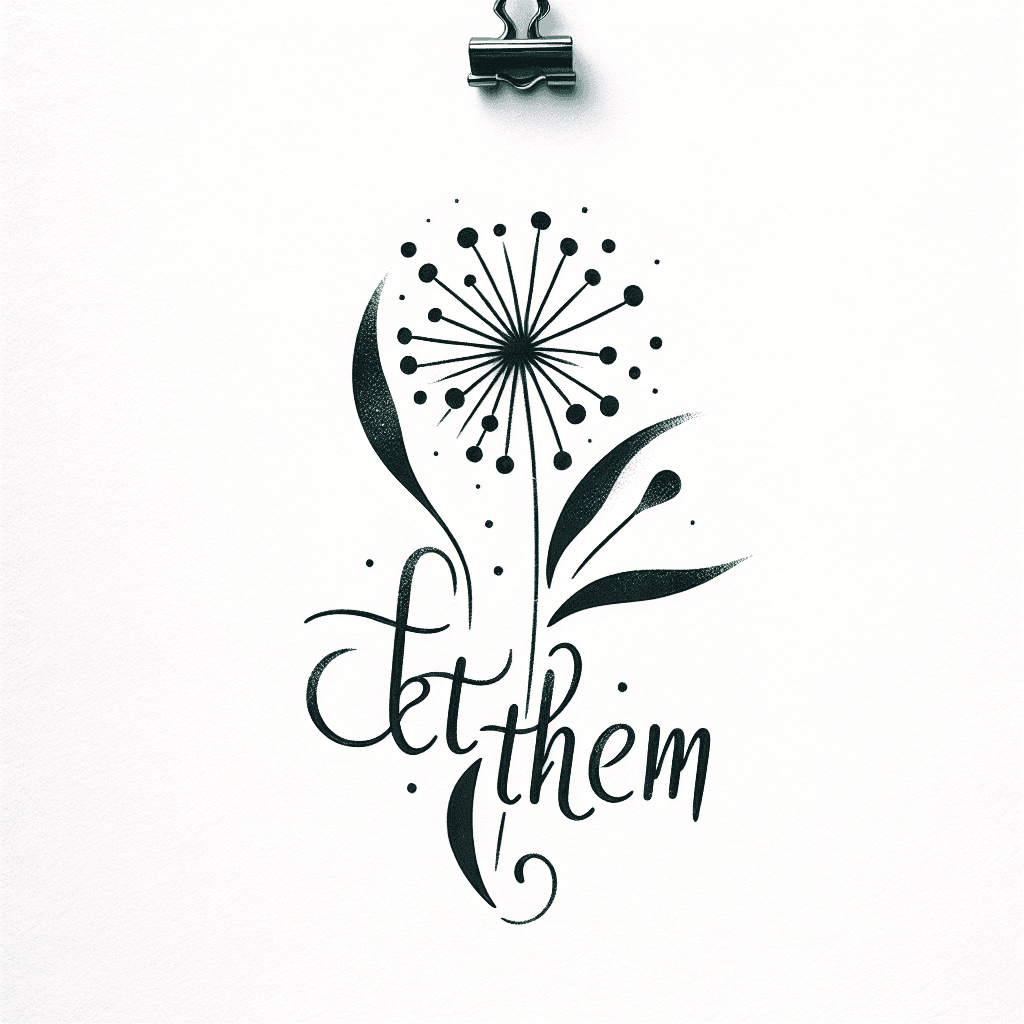 Pretty Font “let Them” With Delicate Dandelion Seeds