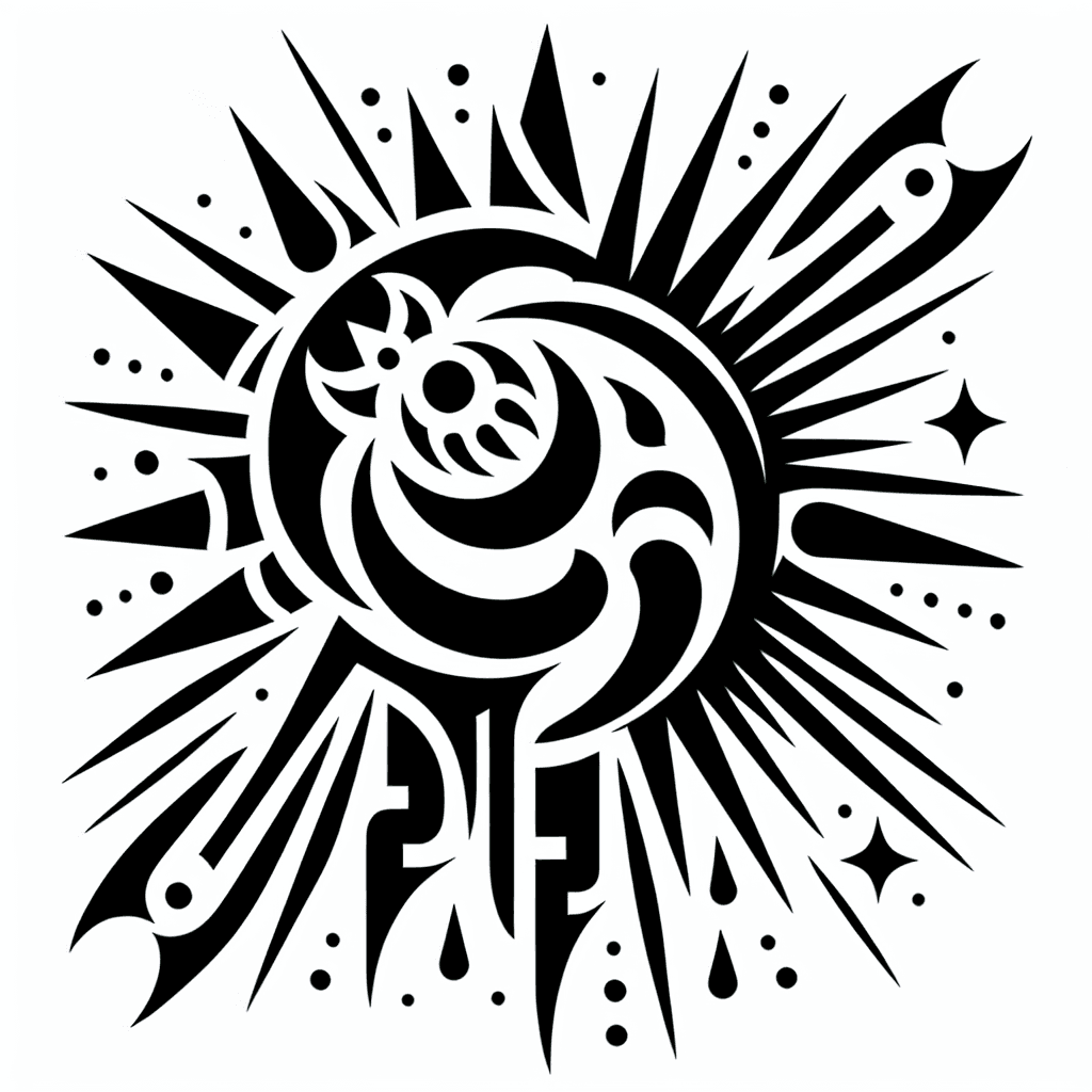 Shinning Sun With Rays