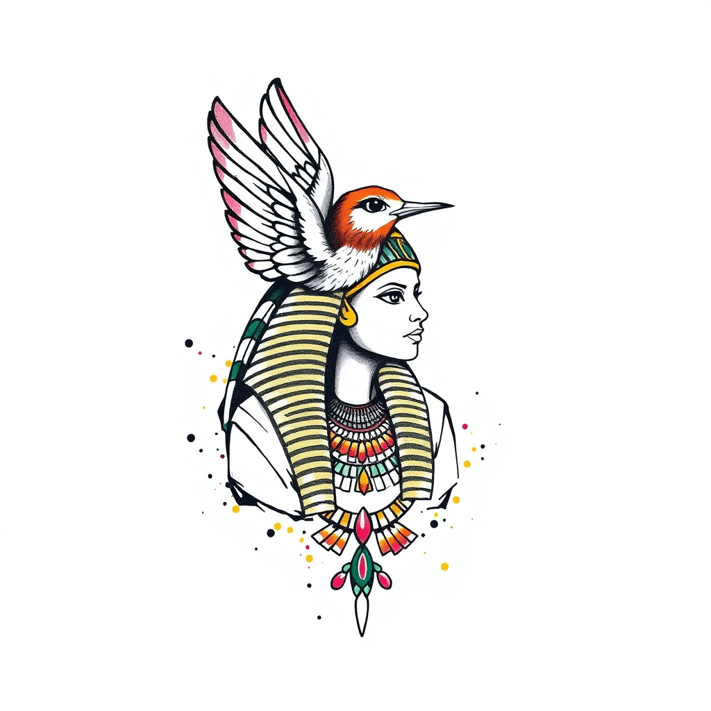 Quiero Un Colibrí Encima De Un Escarabajo Egipsio Dentro De Una Piramide Y Cleopatra