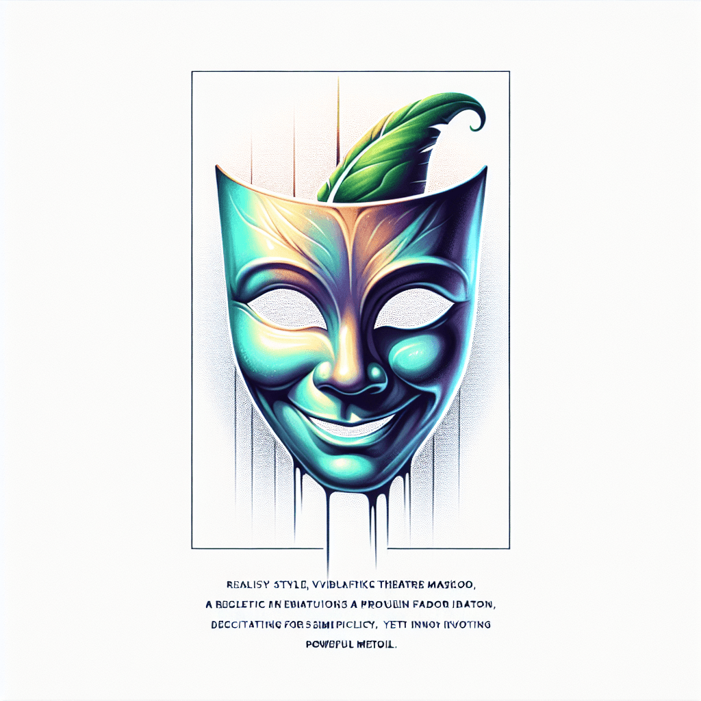 Realistic Theater Mask Casting A Peter Pan Shadow