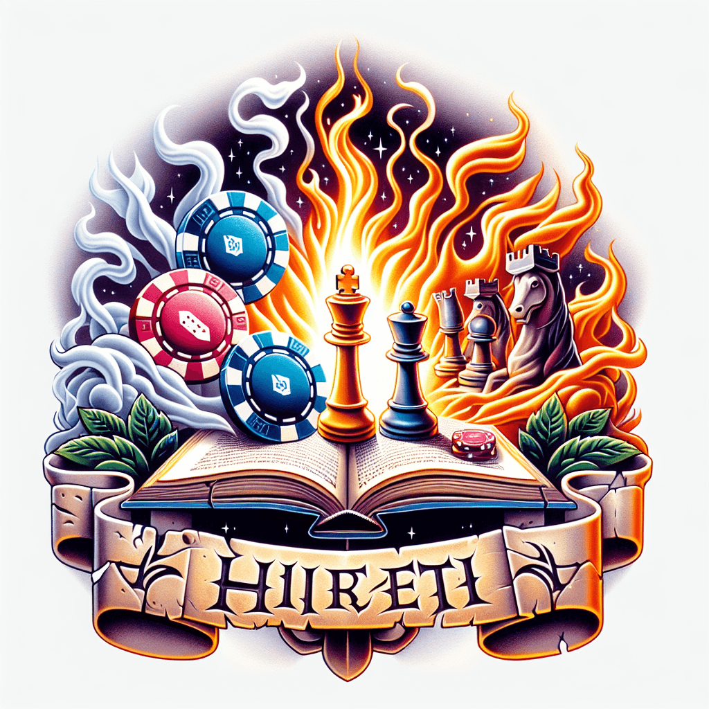 Forearm Tattoo Of A Open Book With Poker Chips And Chess Pieces Coming Out With Smoke And Fire And The Word “hiraeth” Carved In A Stone Banner