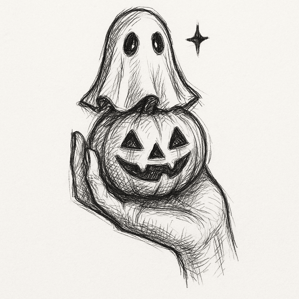 Cute Halloween Hand Tattoo