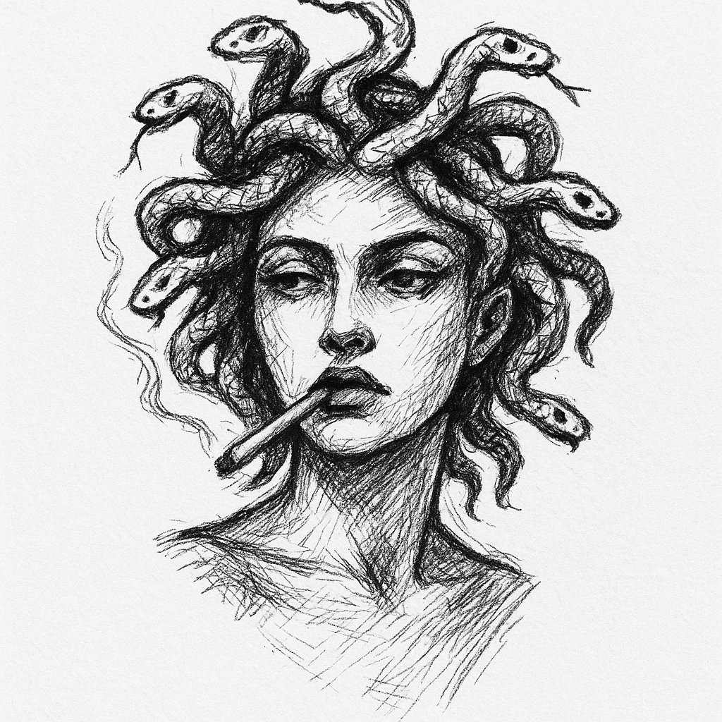 Medusa With Zigarette