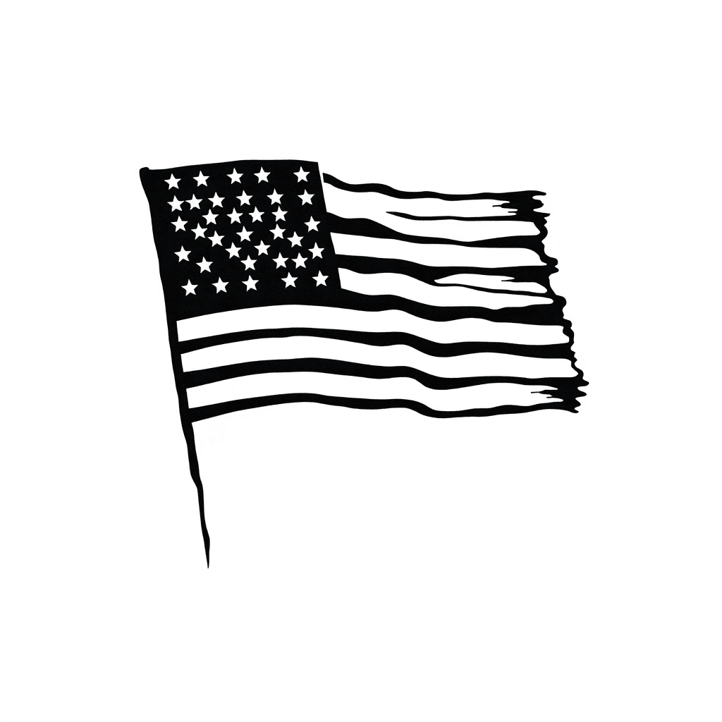 Aztec Mayan Inspired American Flag