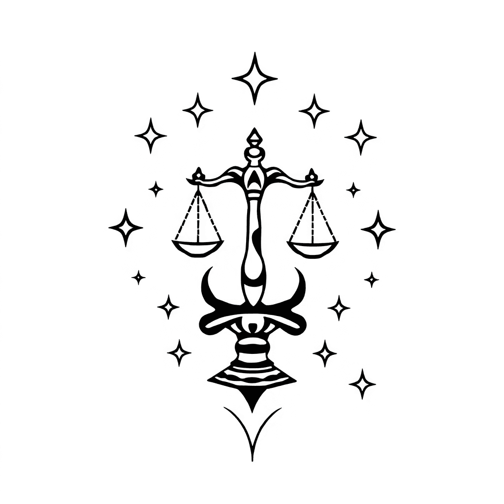 Libra Balance Amongst The Stars