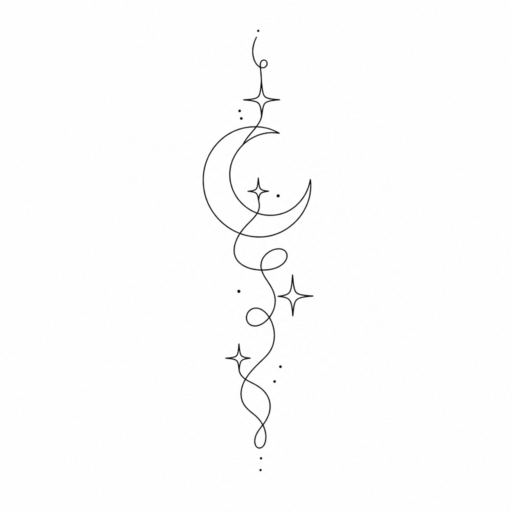 Crescent Moon And Stars