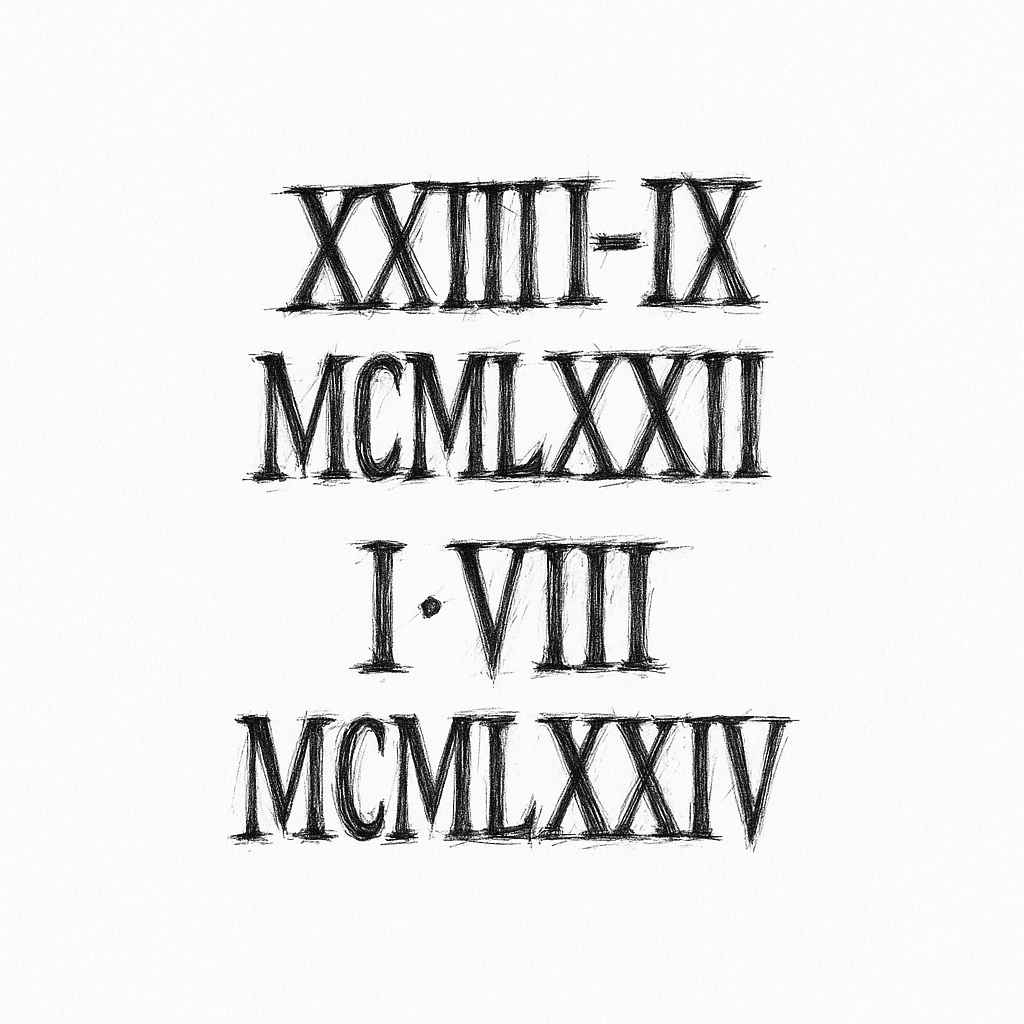 23.09.1972 Và 01.08.1974 Thành Chữ La Mã Xăm Vị Trí Dưới Xương Quai Xanh