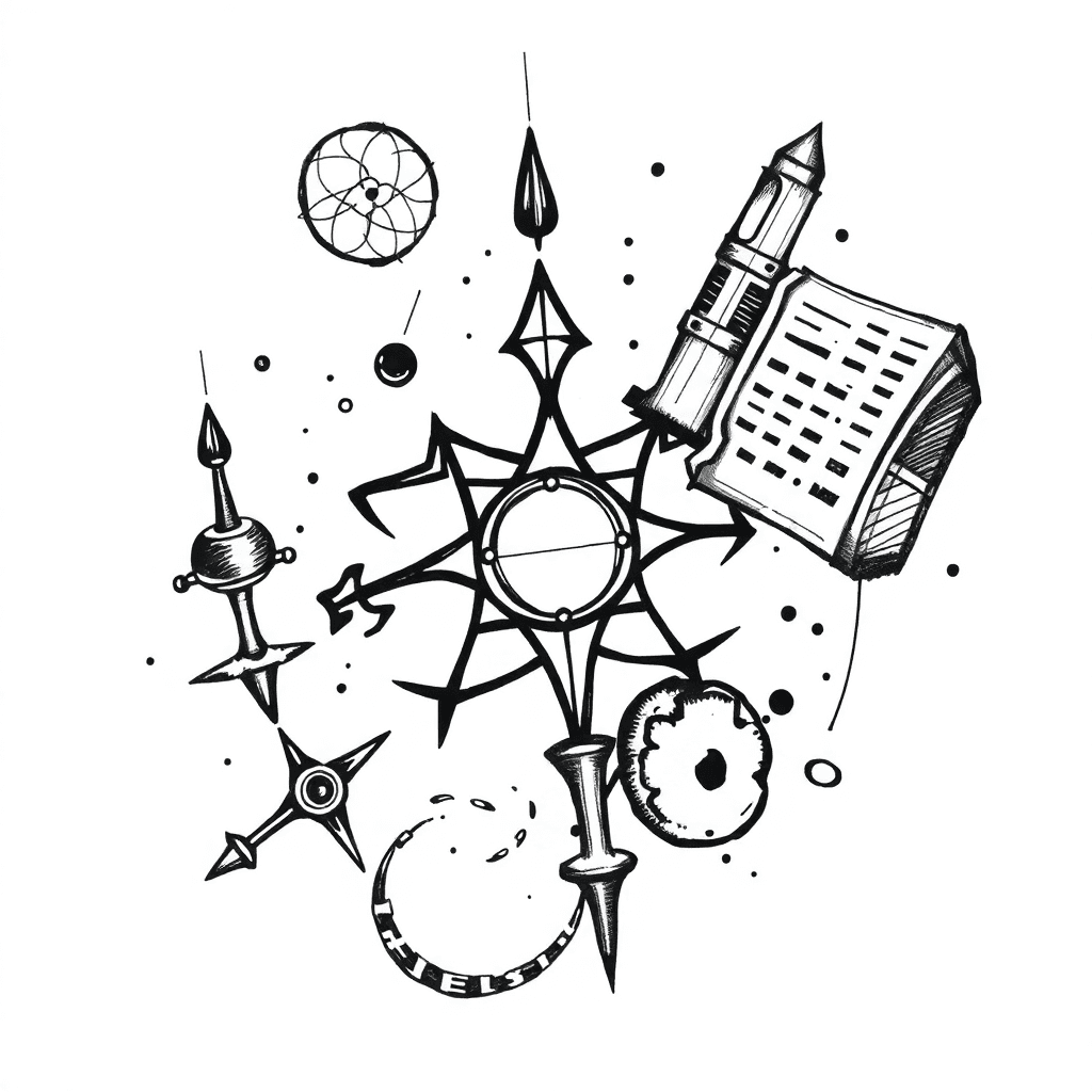 A Tattoo About Study Of Science, Knowledge And History