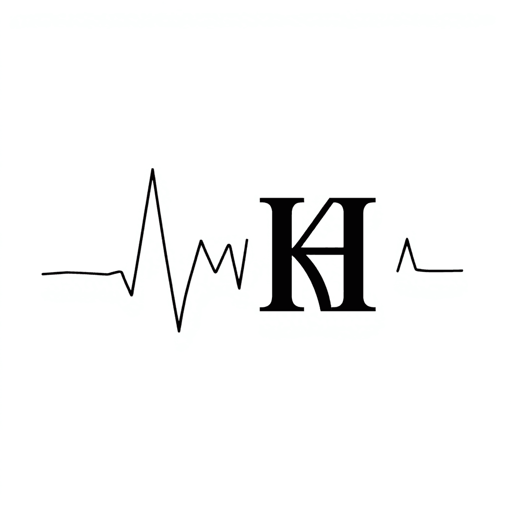 Heatbeat With Initials Kh