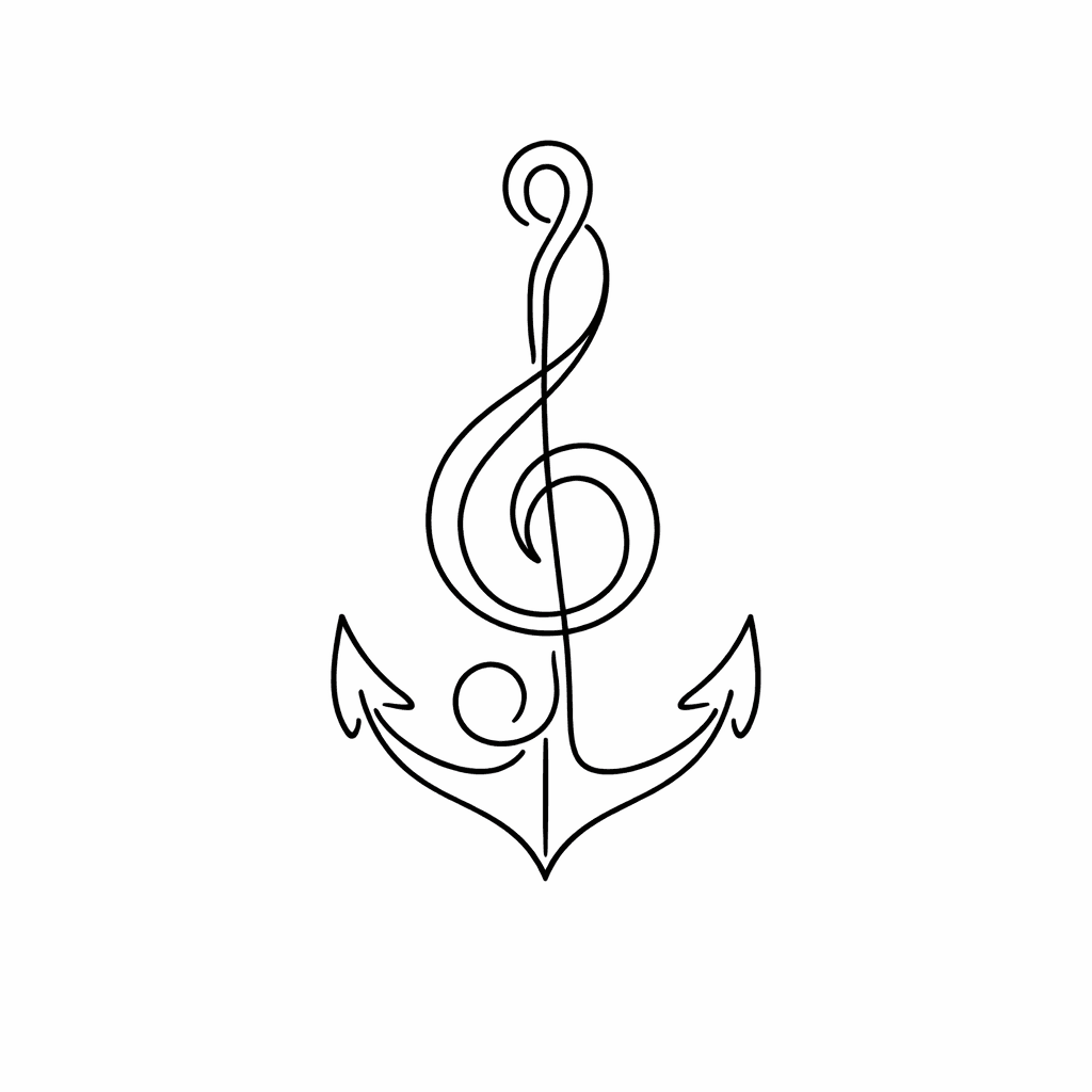 An Anchor With Treble Clef