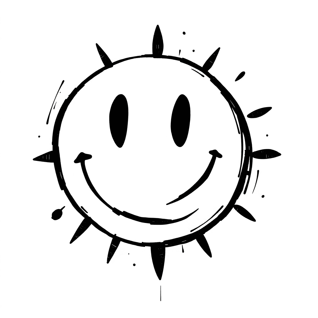 A Cover Up Tattoo Over A Tattoo Of A Smiley