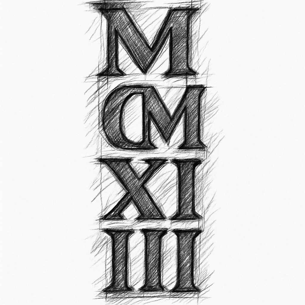 Mcmxiii In Greek Type Font