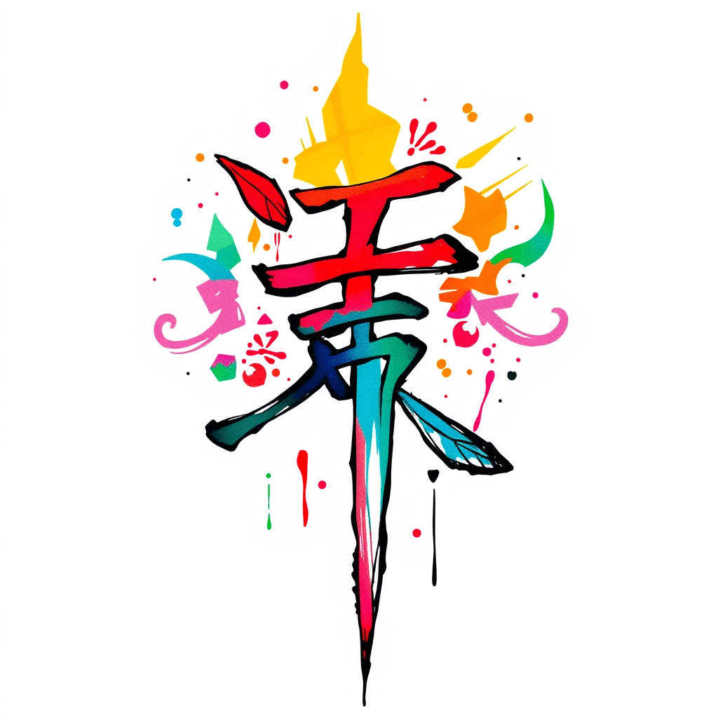 五帝钱纹身手稿