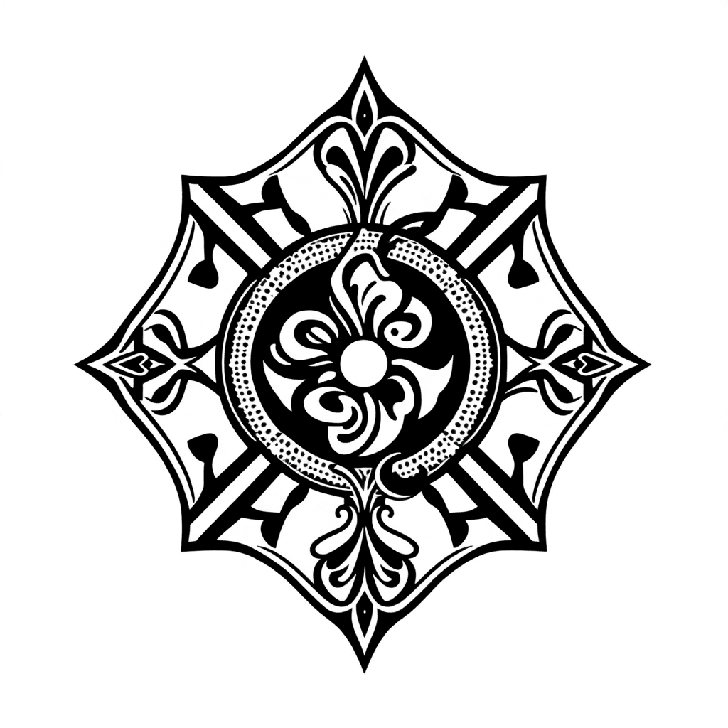 Firefighter Maltese Cross With Paisley Design