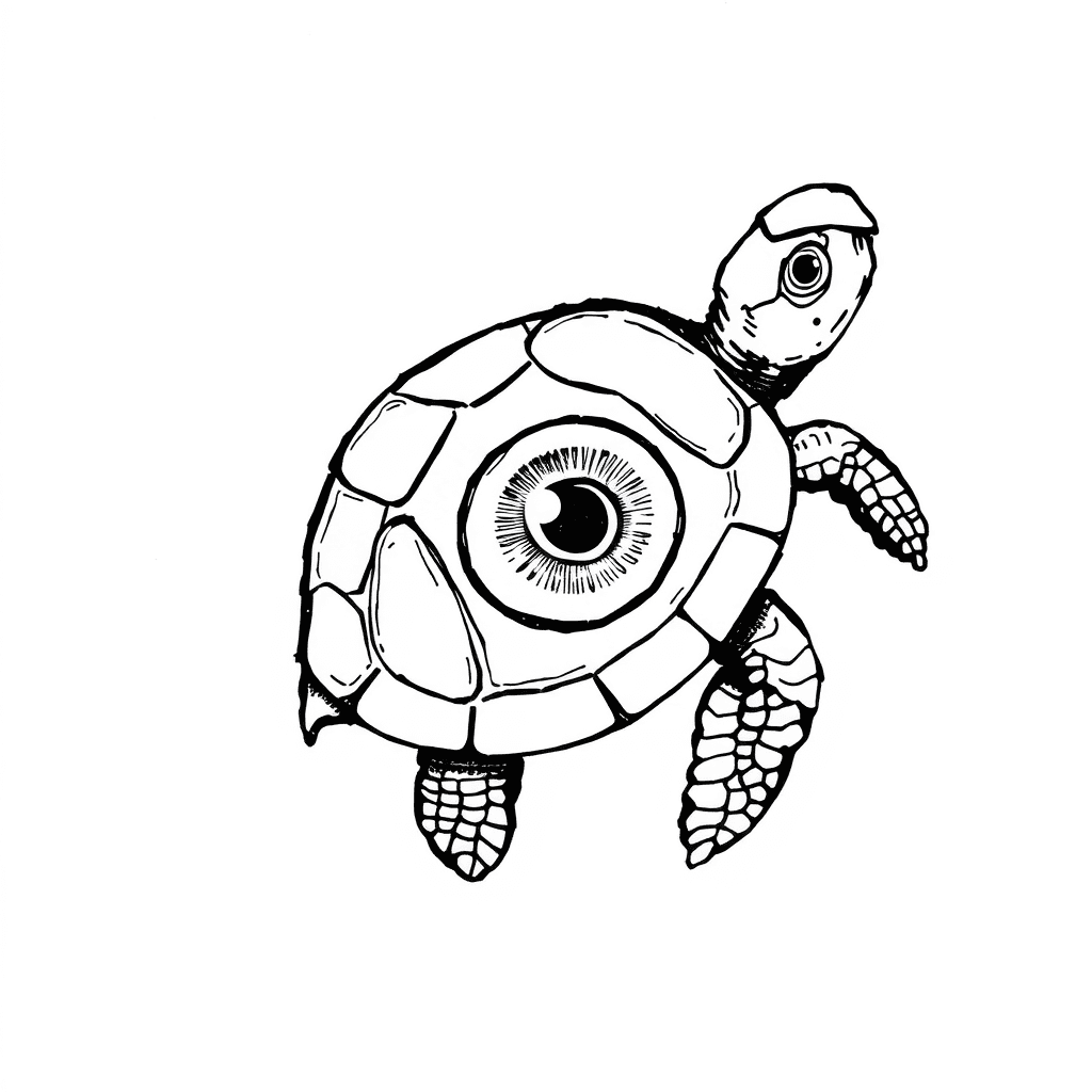 A Turtle With A Turkish Eye Shell