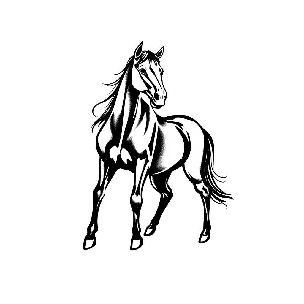 Ein Pferd Mit 8 Beinen. Pferd Von Odin. Oberarm