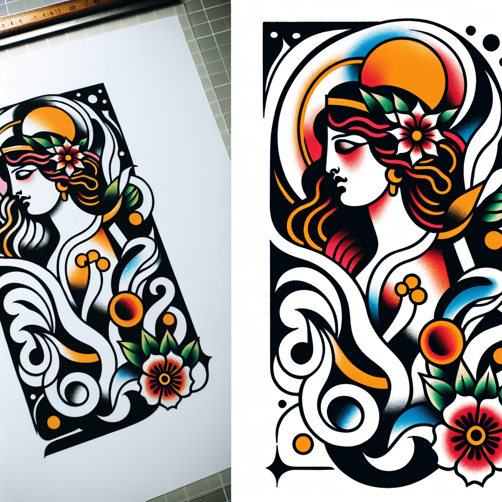 Traditional "persephone" Tattoo Design
