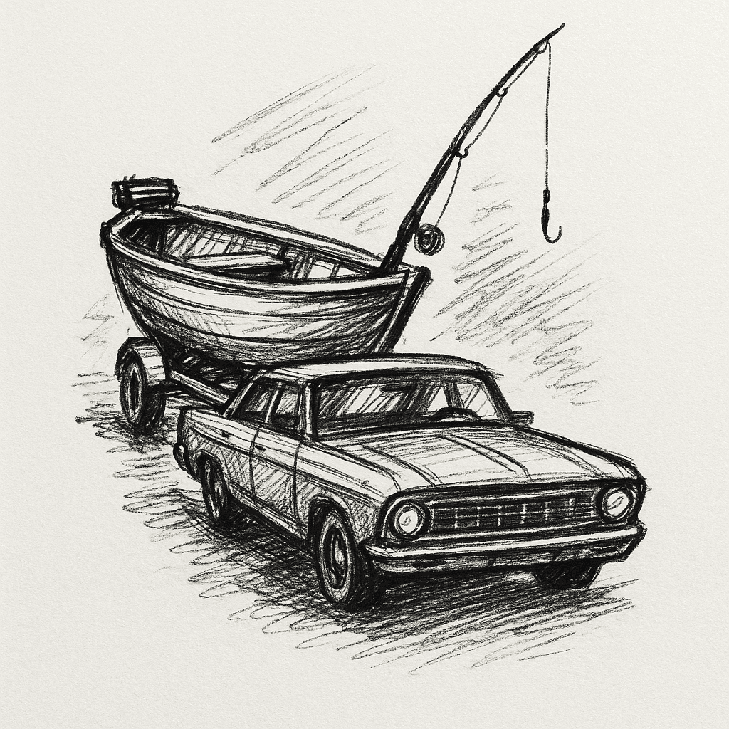 Boat Classic Car Fishing Rod