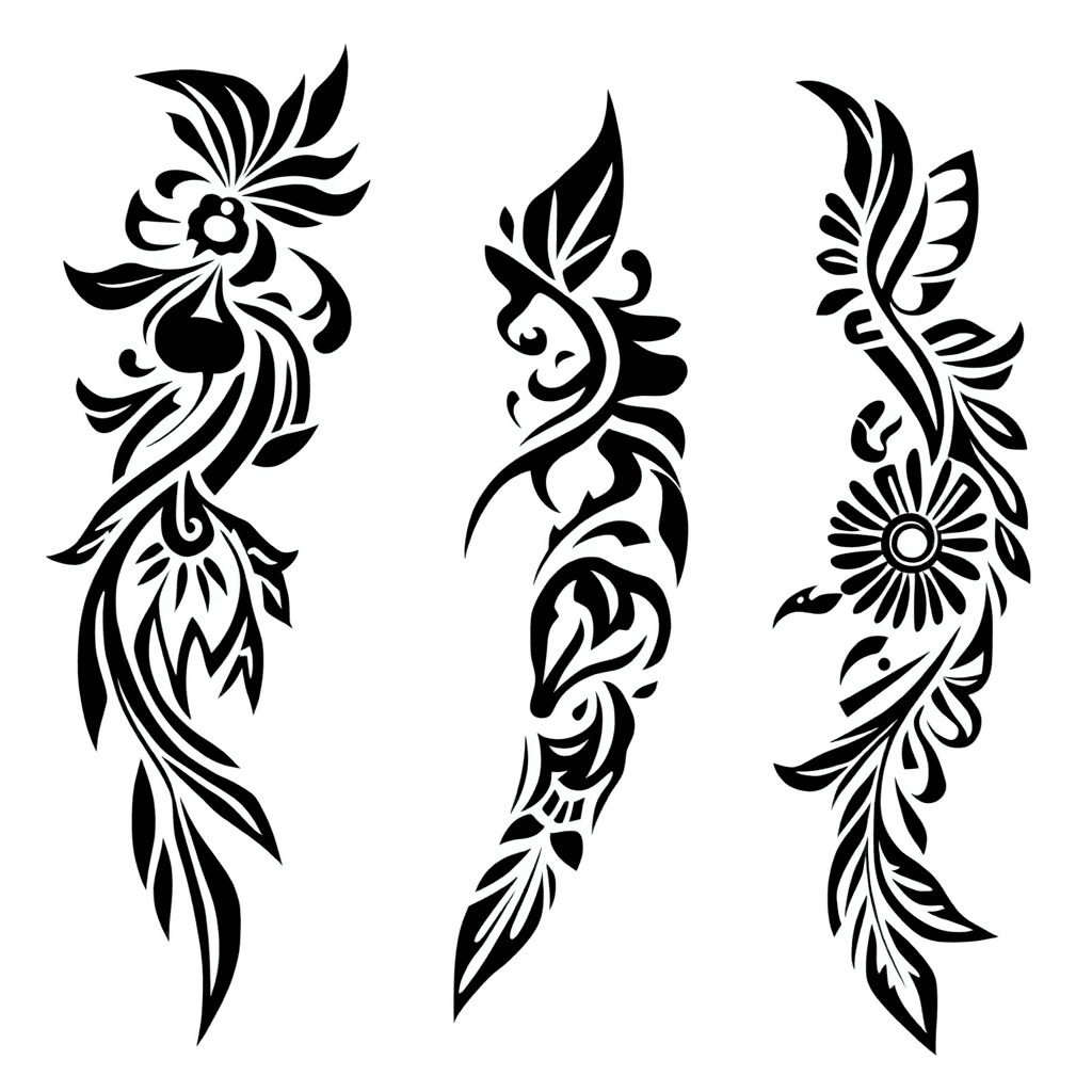 Create A 3/4 Sleeve Tattoo In The Polynesian Style On His Right Arm