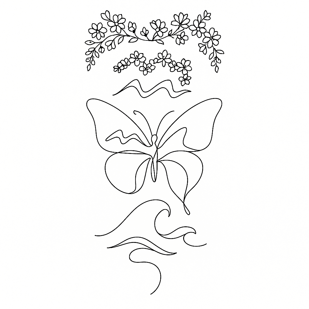 Floral Aquarius: The Aquarius Symbol Or Constellation Formed Out Of Tiny Flowers (lotus, Orchids, Or Daisies For Purity And Uniqueness), Butterfly & Waves: A Butterfly With Wings Shaped Like Aquarius