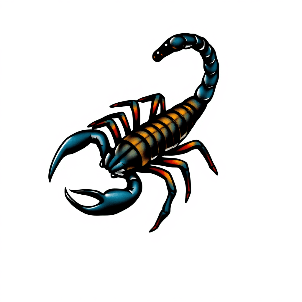 Black Scorpion With A Straight Tail