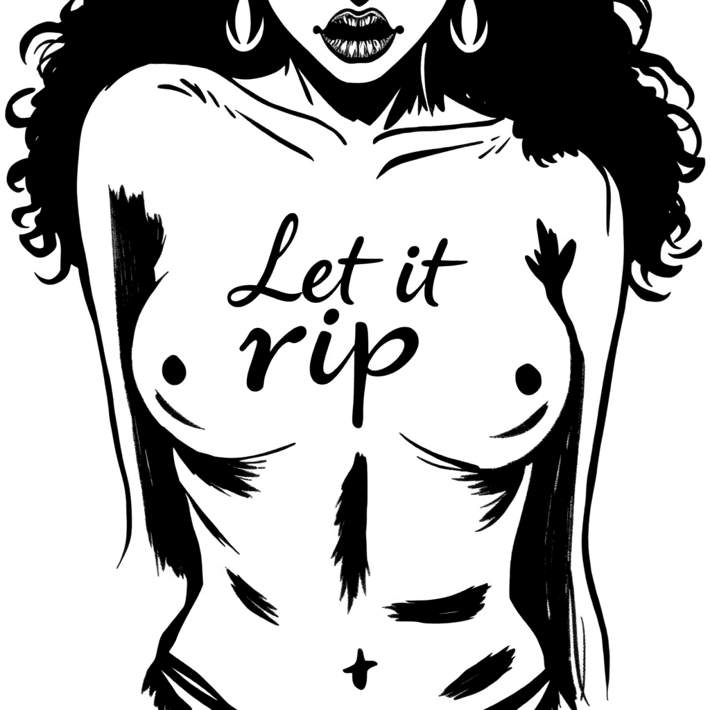 ‘let It Rip’ Tattoo On A Size 20 Nigerian Female