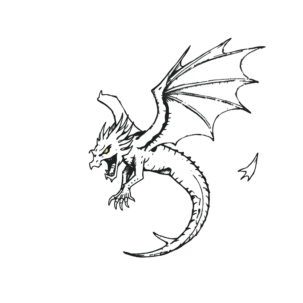 A Mid Evil Flying Dragon