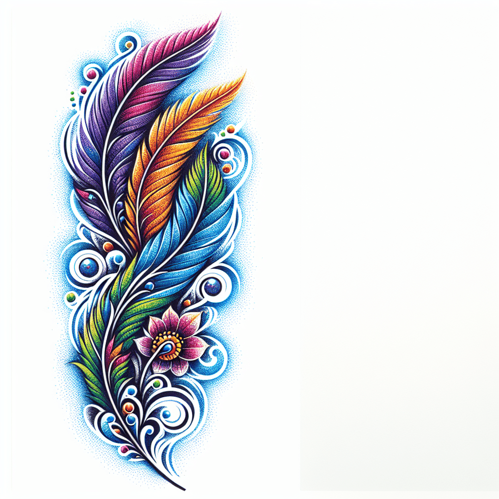 Feathers With Flowers