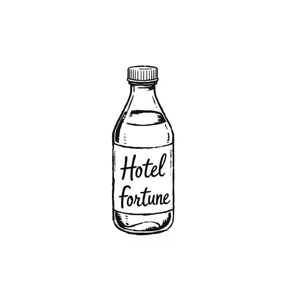 Water Bottle With Brand Name Hotel Fortune