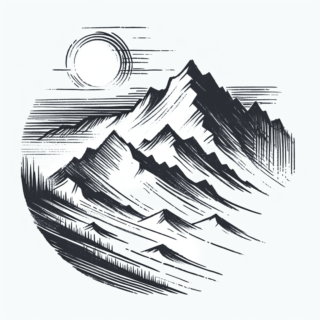 Minimalist Mountain Range.