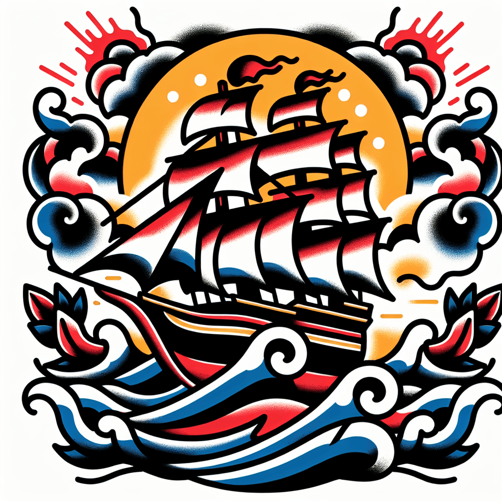 Ship On Stormy Seas.