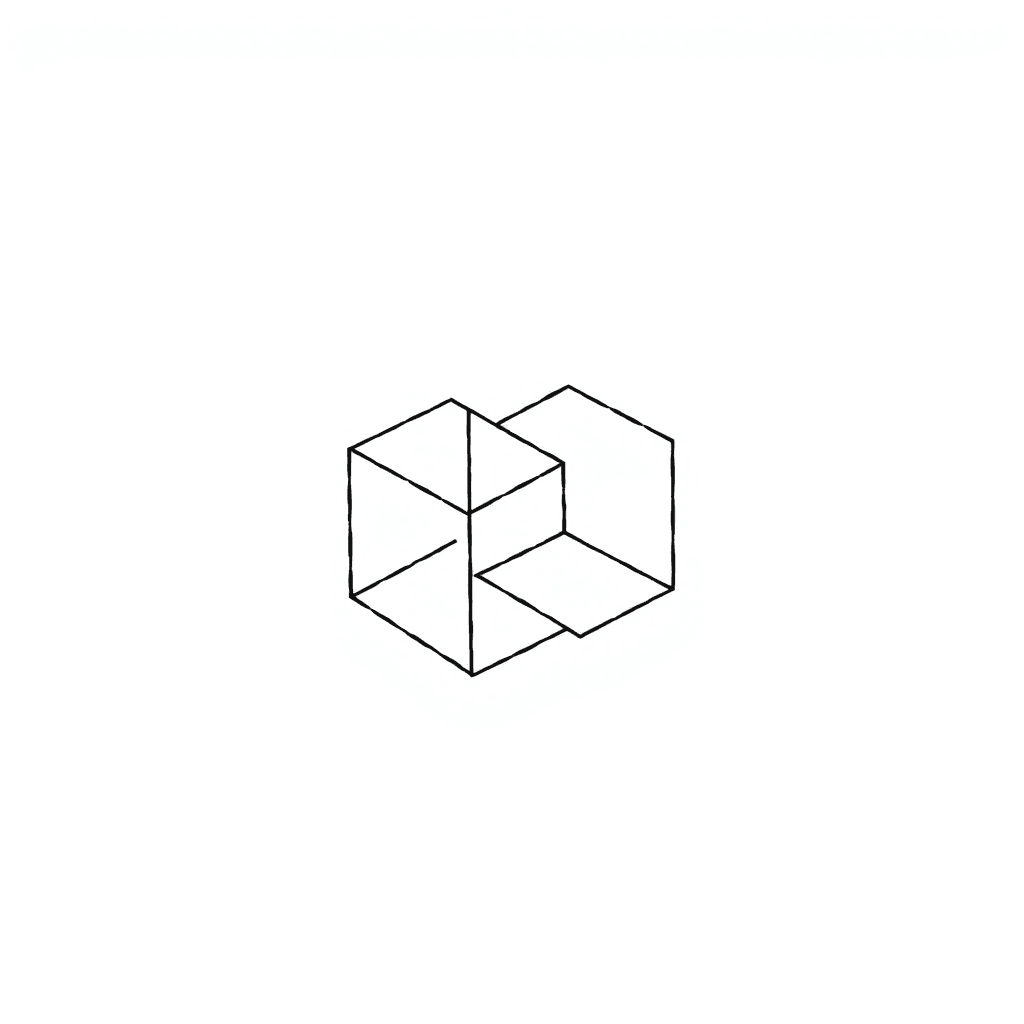 Two Cubes That Overlap In A Heart Shape