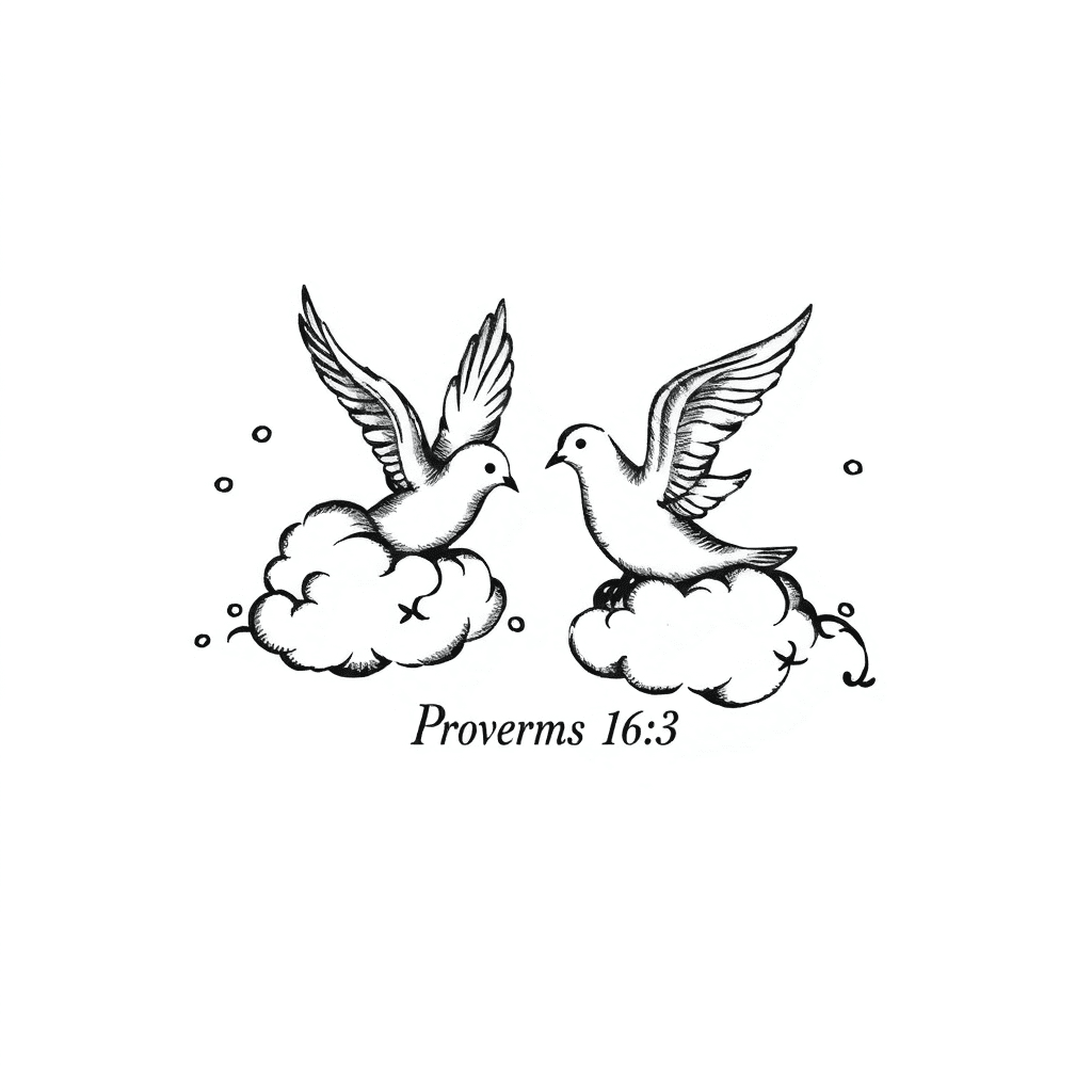 Proverbs 16:3 Doves And Cloudes