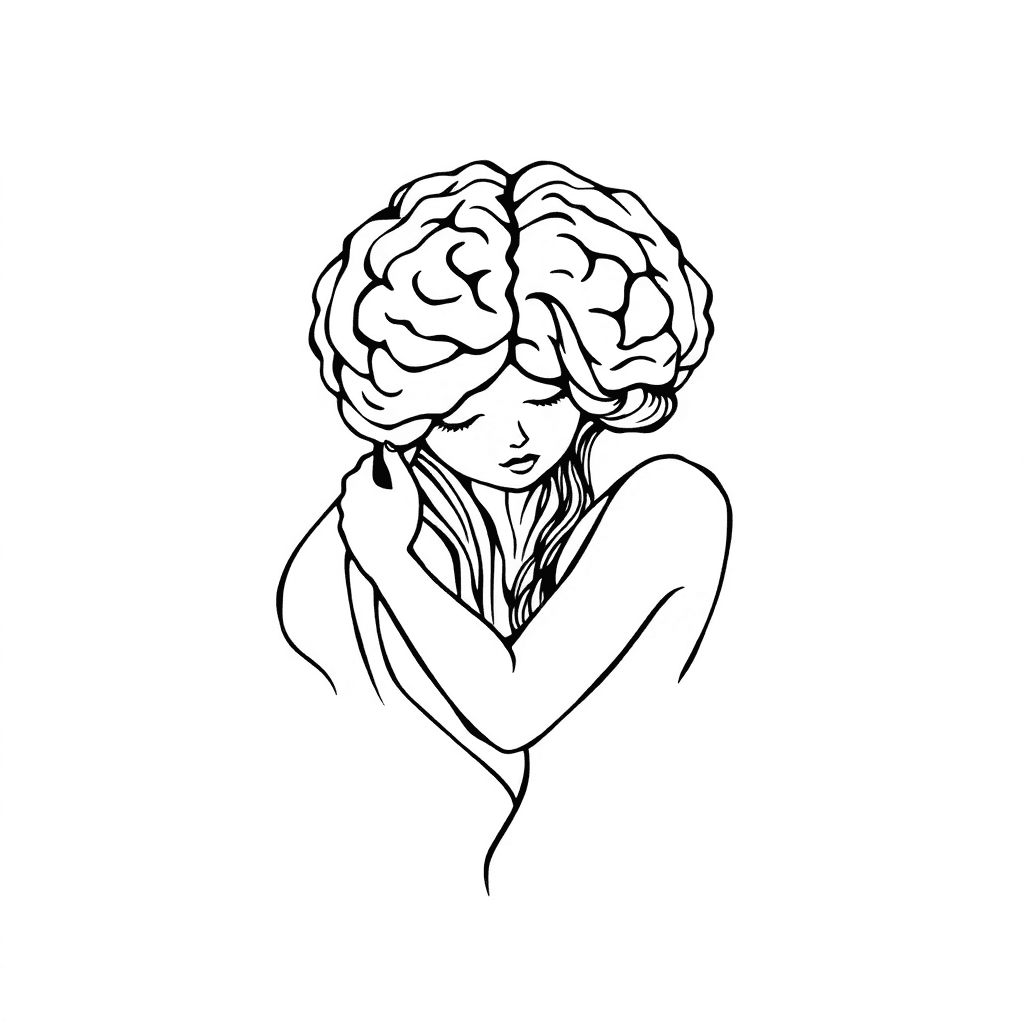 I'd Like To Portrait My Girlfriend Whome Hugs My Brain