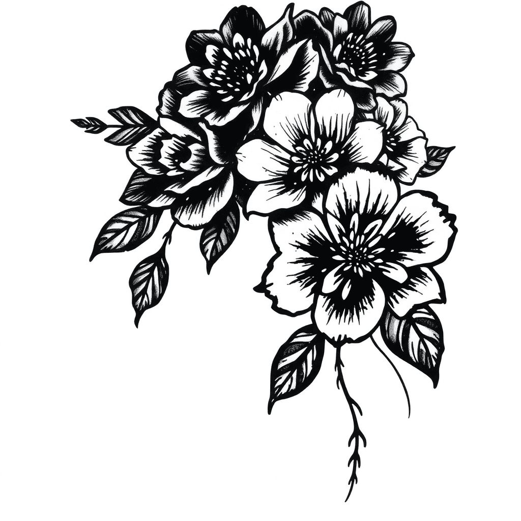 Dark Sleeve Of Flowers