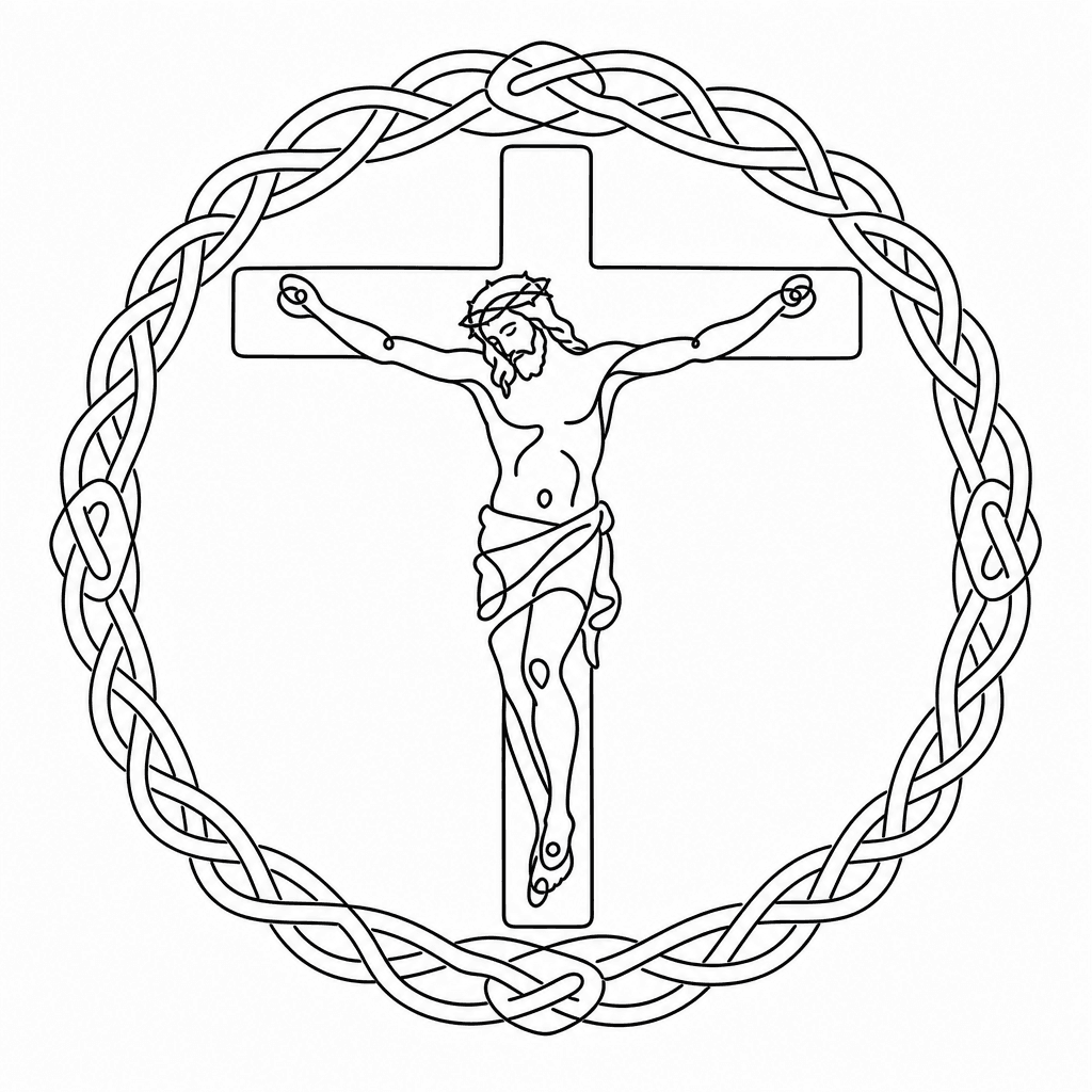 Crucifix With Celtic Border