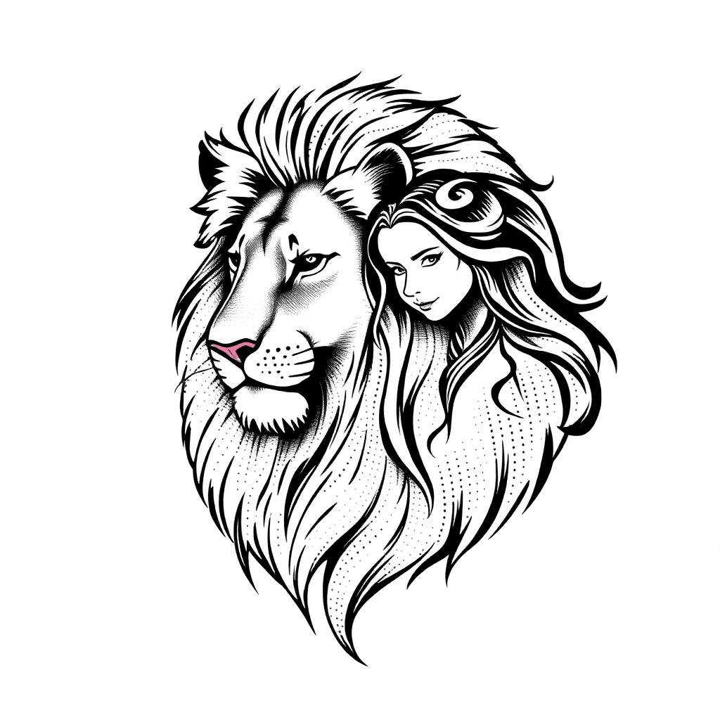 A Lion Common Brather And Sister