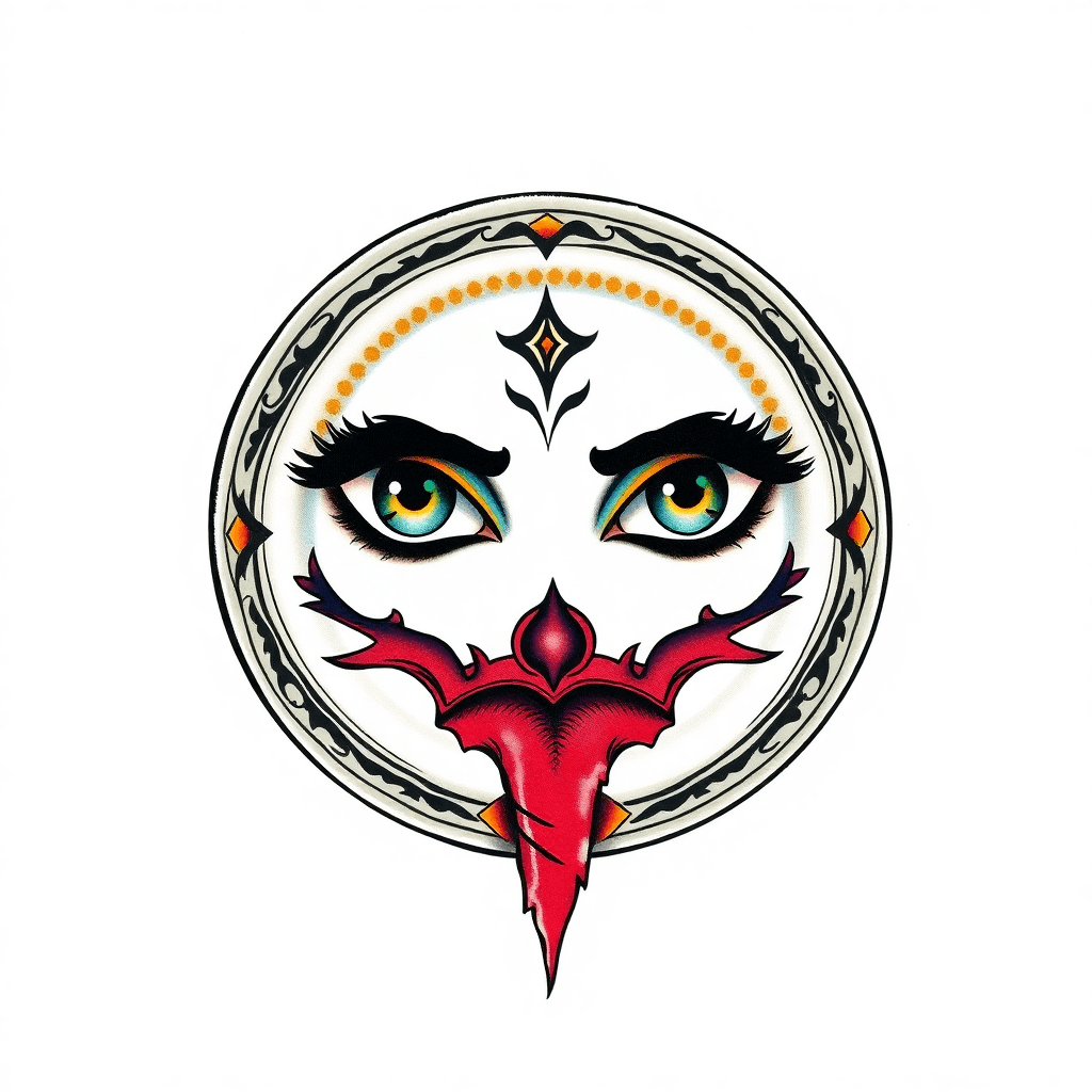 A Plate With A Pair Of Eyes On It