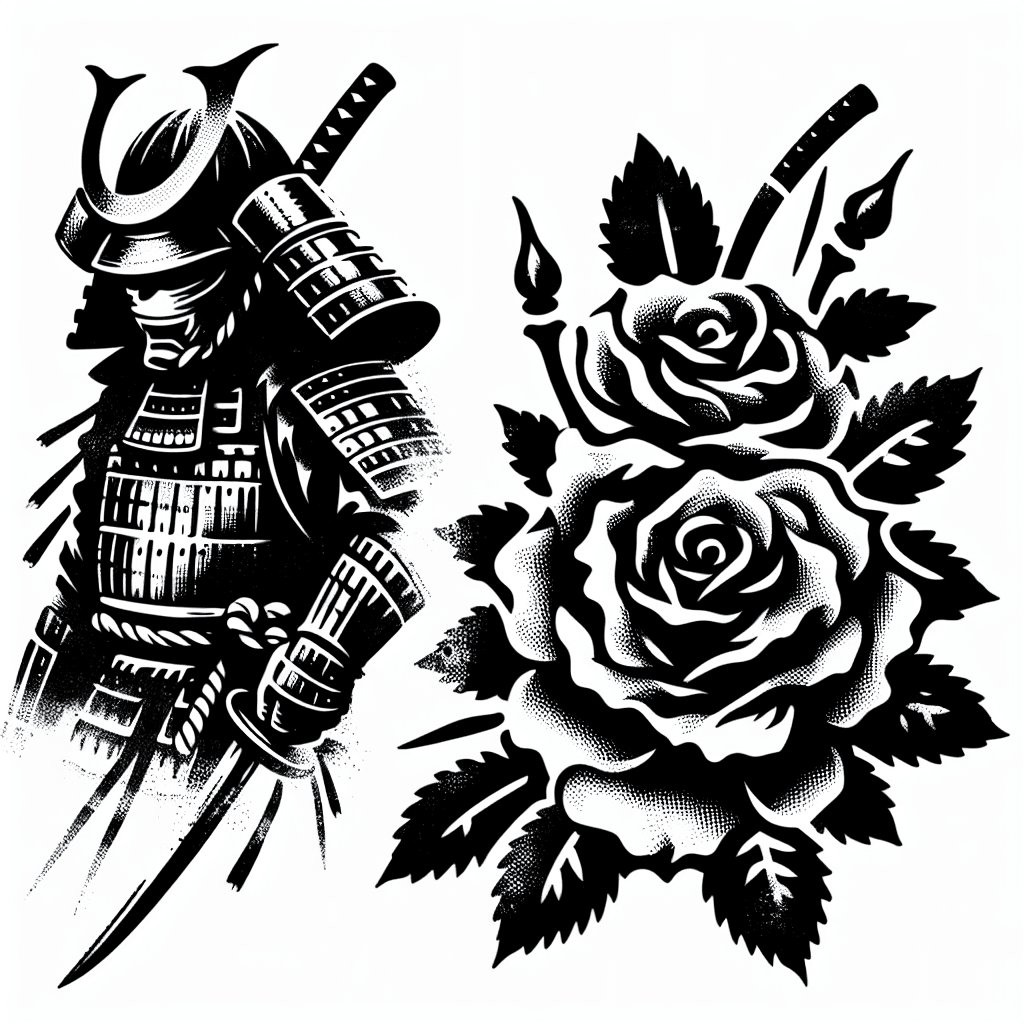 Samurai With Roses