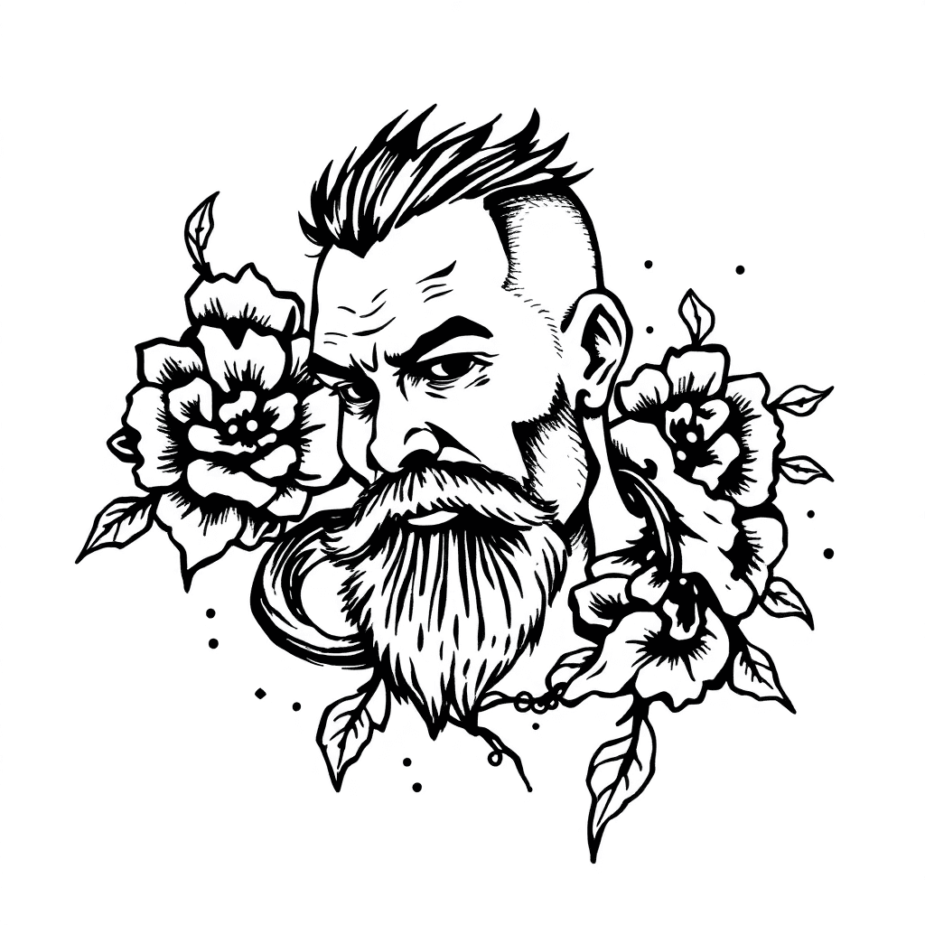 Traditional Tattoo Of Myke Tyson