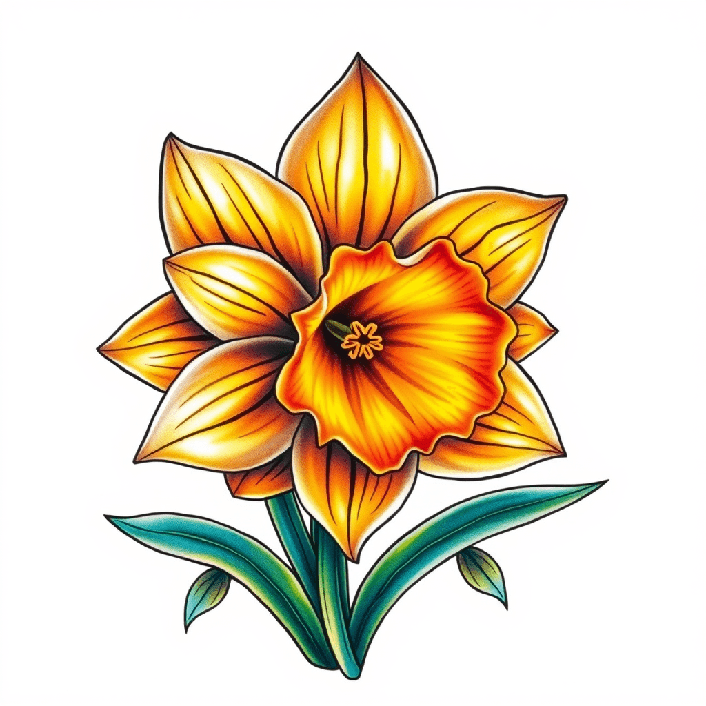 Daffodil Flower Facing The Sun