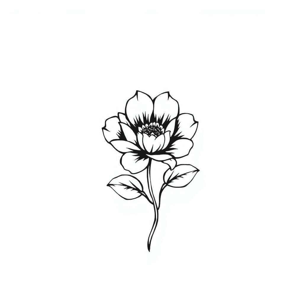 A Unique Flower Tatoo