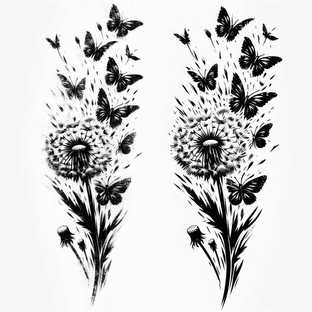 Dandelion Butterfly Flowers
