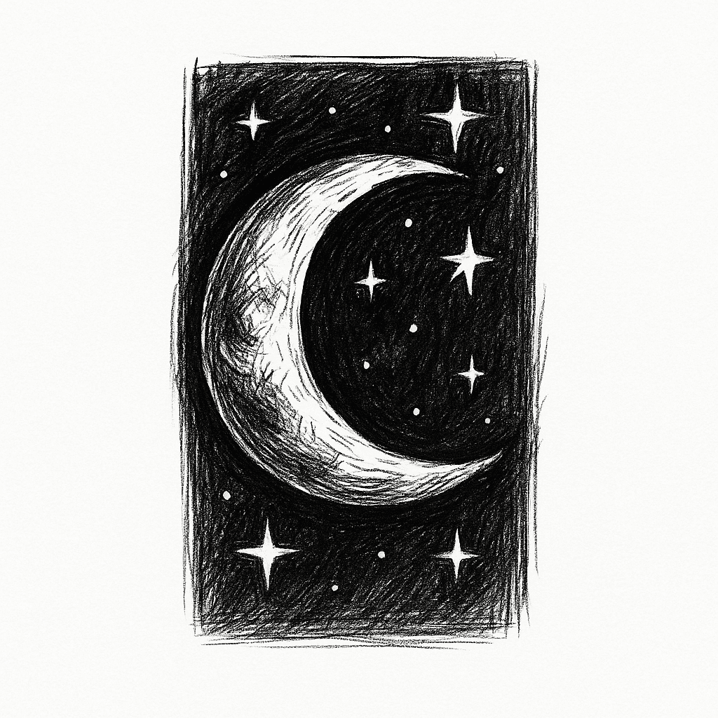 Detailed Moon Black Background With Stars