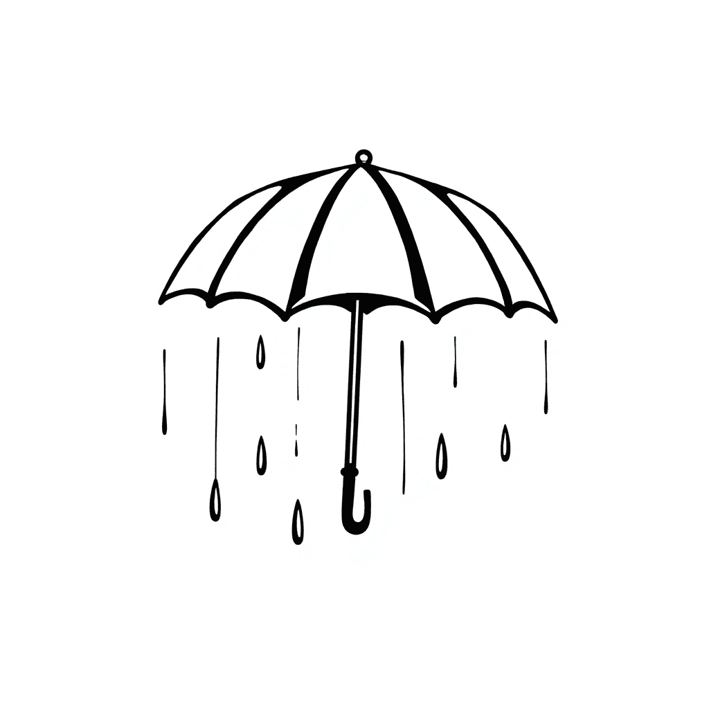 "it's Raining And I Feel Down. Please Create A Tattoo Design That Reflects This Mood."