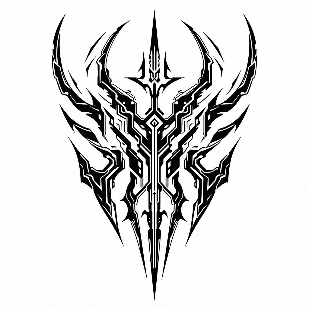 Sharp Abstract Sigil With Horn-like Edges