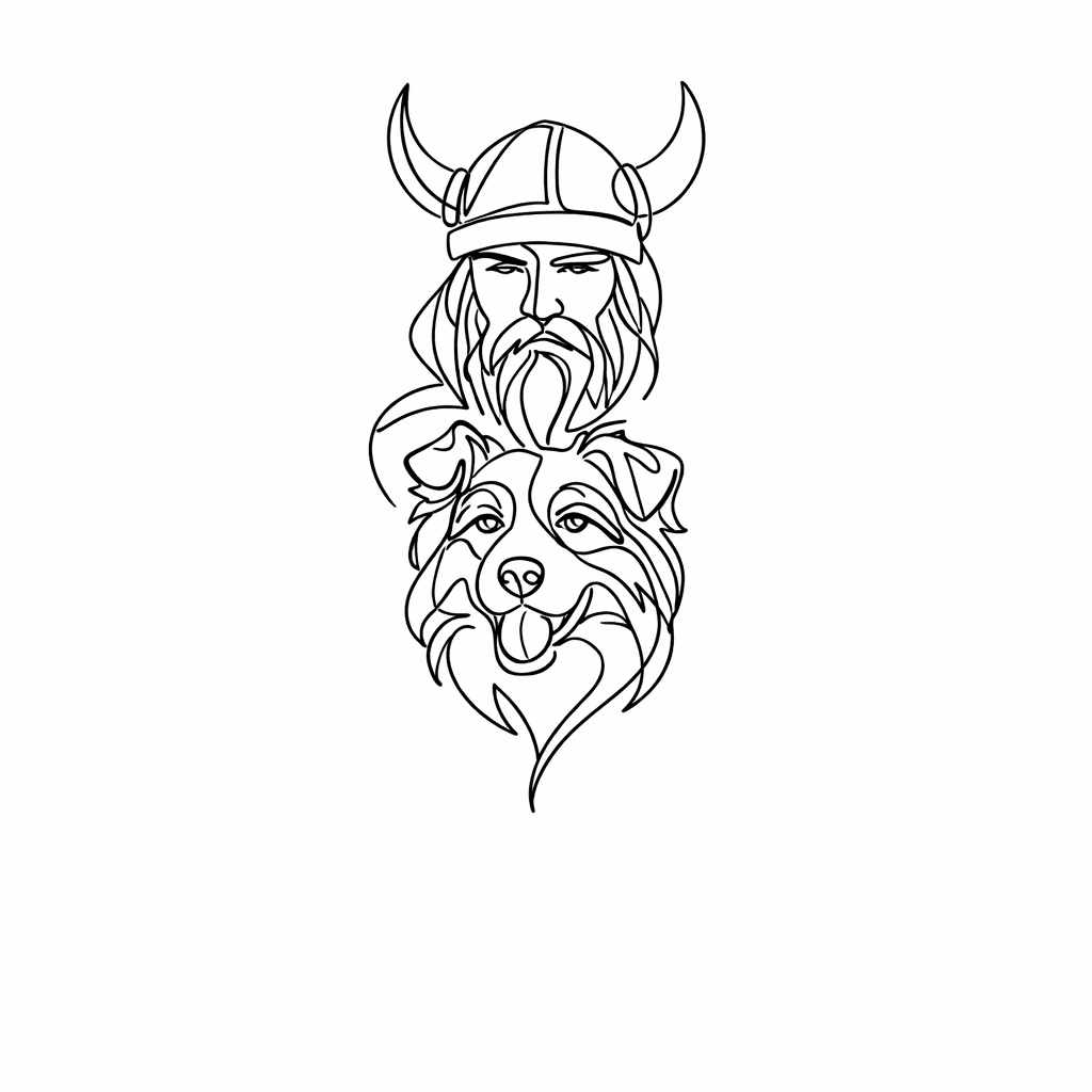 Viking With Austrailien Sheperd