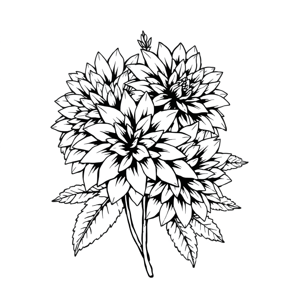 Dahlias Traditional Style